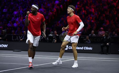 Frances Tiafoe and Ben Shelton (right)