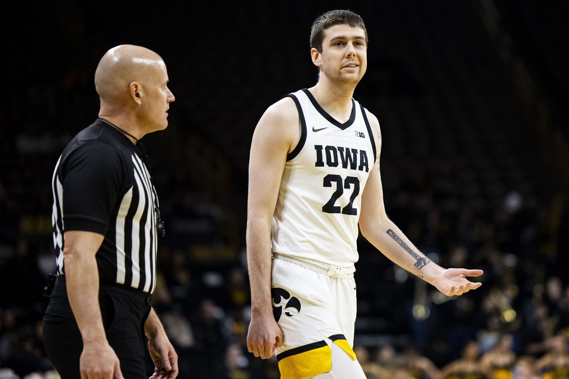 Patrick McCaffery in action for Iowa