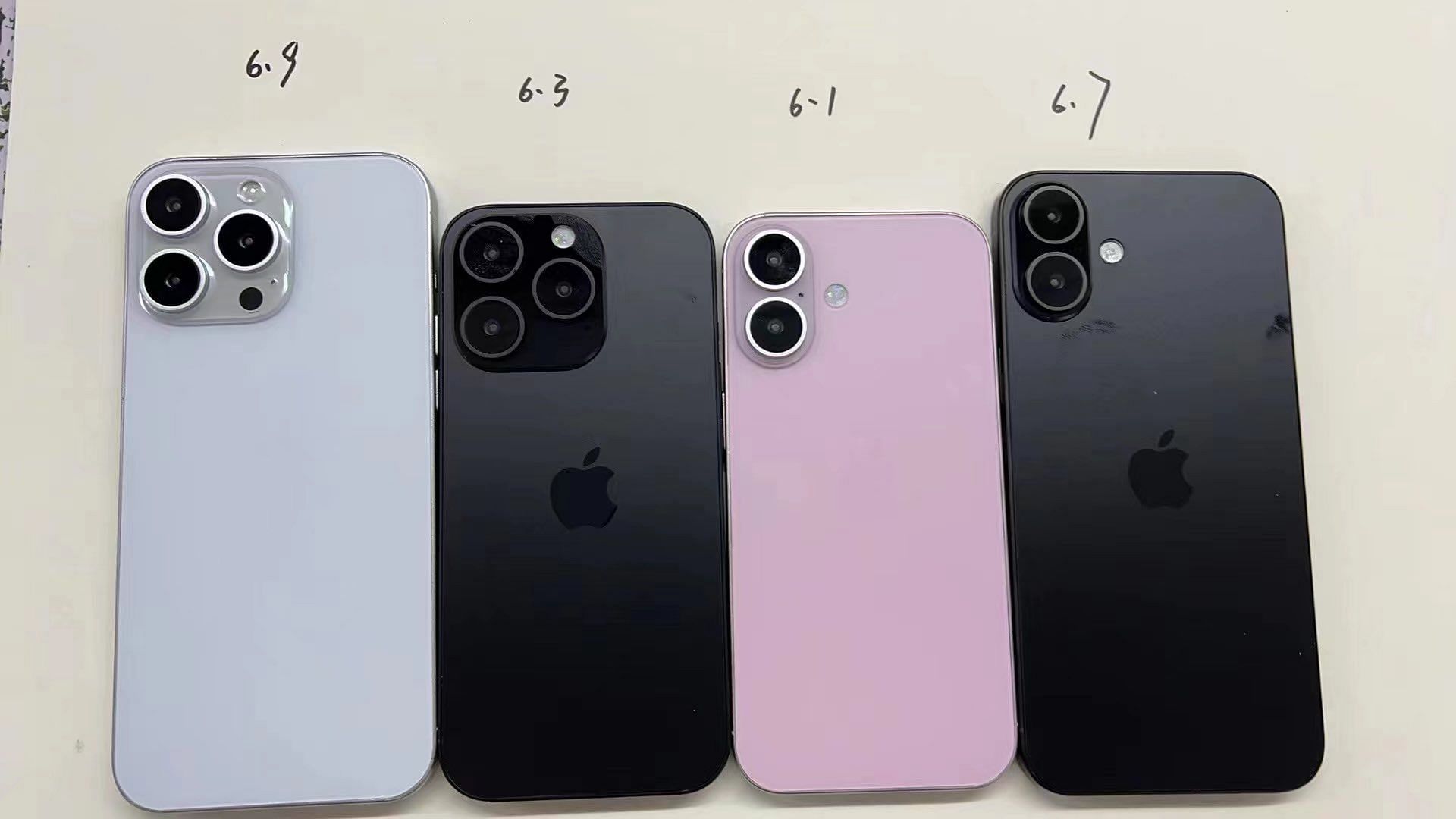 The new iPhone 16 is rumored to get larger screen sizes and a new design (Image via @SonnyDickson/X)