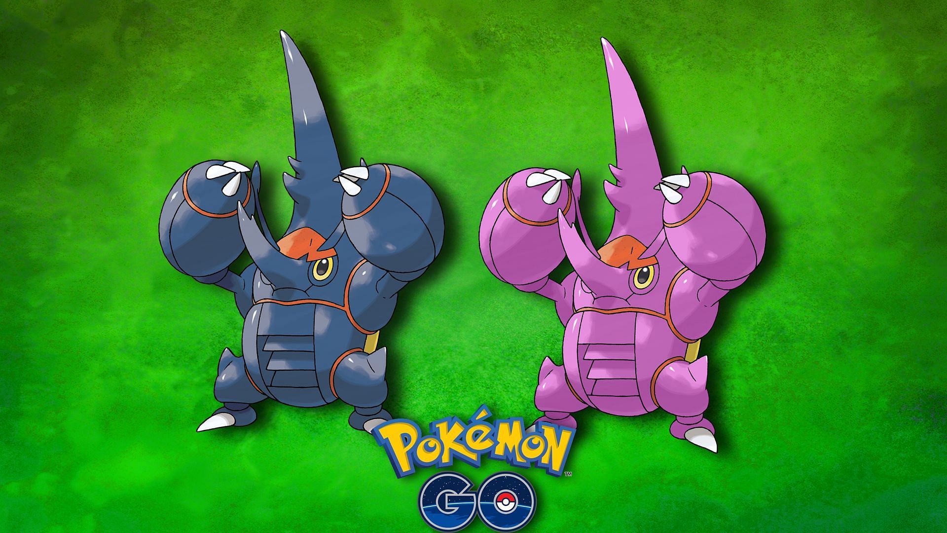 Mega Heracross and Shiny Mega Heracross (Image via The Pokemon Company)
