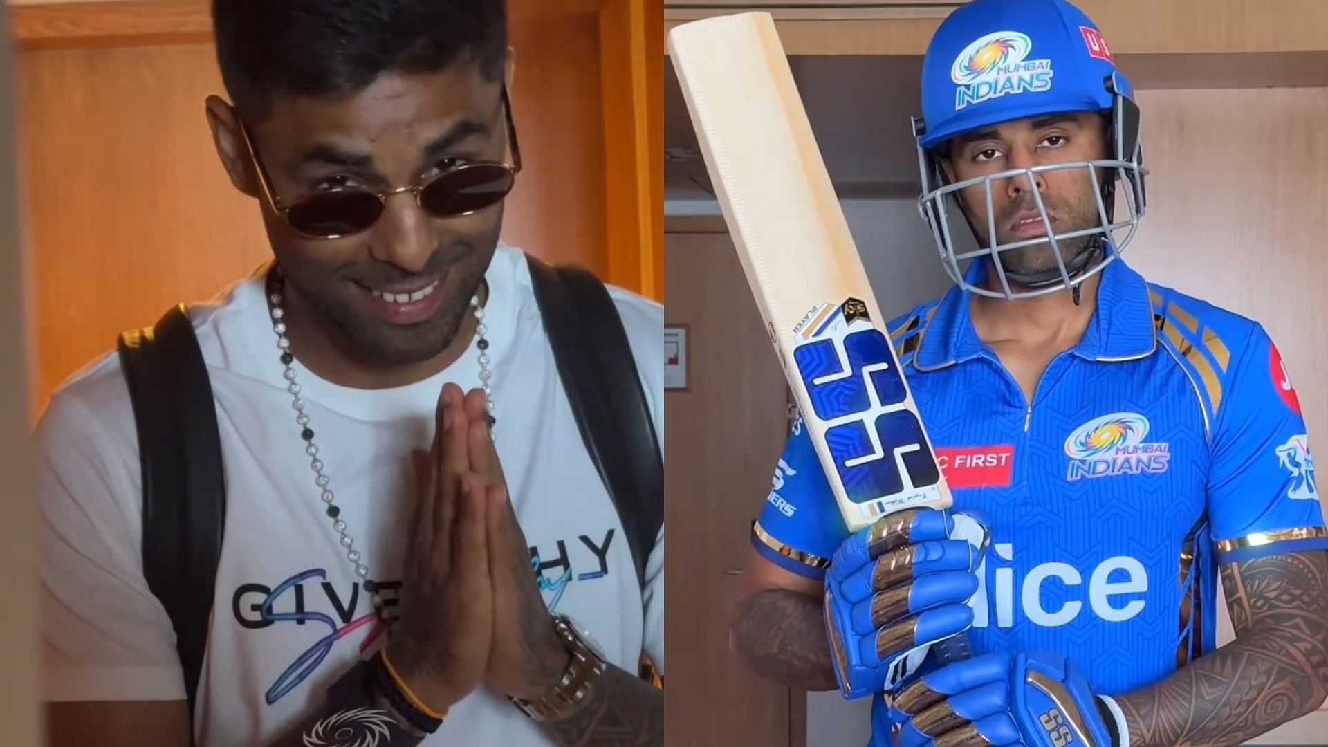Snippets from Suryakumar Yadav making his entry into the MI setup for IPL 2024
