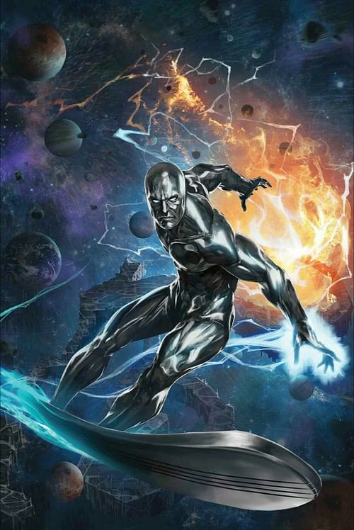 A still of Silver Surfer. (Image via Marvel)