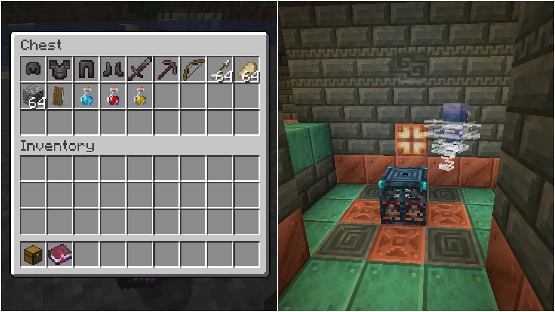 You must always prepare before entering a trial chamber in Minecraft (Image via Mojang Studios)