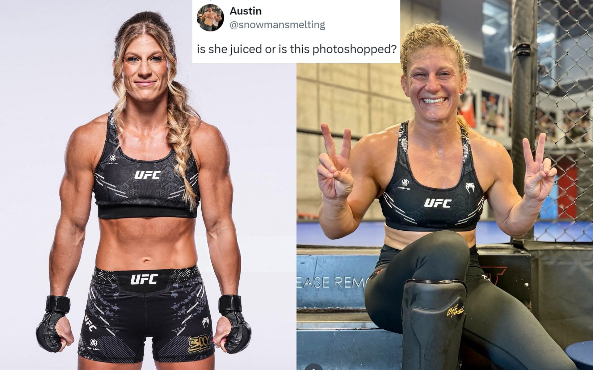 Kayla Harrison will make her promotional debut at UFC 300 [Image credits: @home_of_fight/Twitter, @AmericanTopTeam/Twitter]