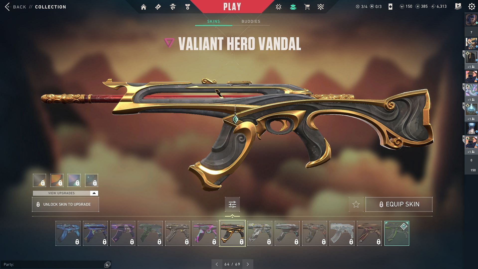 Valiant Hero Vandal, one of the premium Vandal skins available in-game (Image via Riot Games)