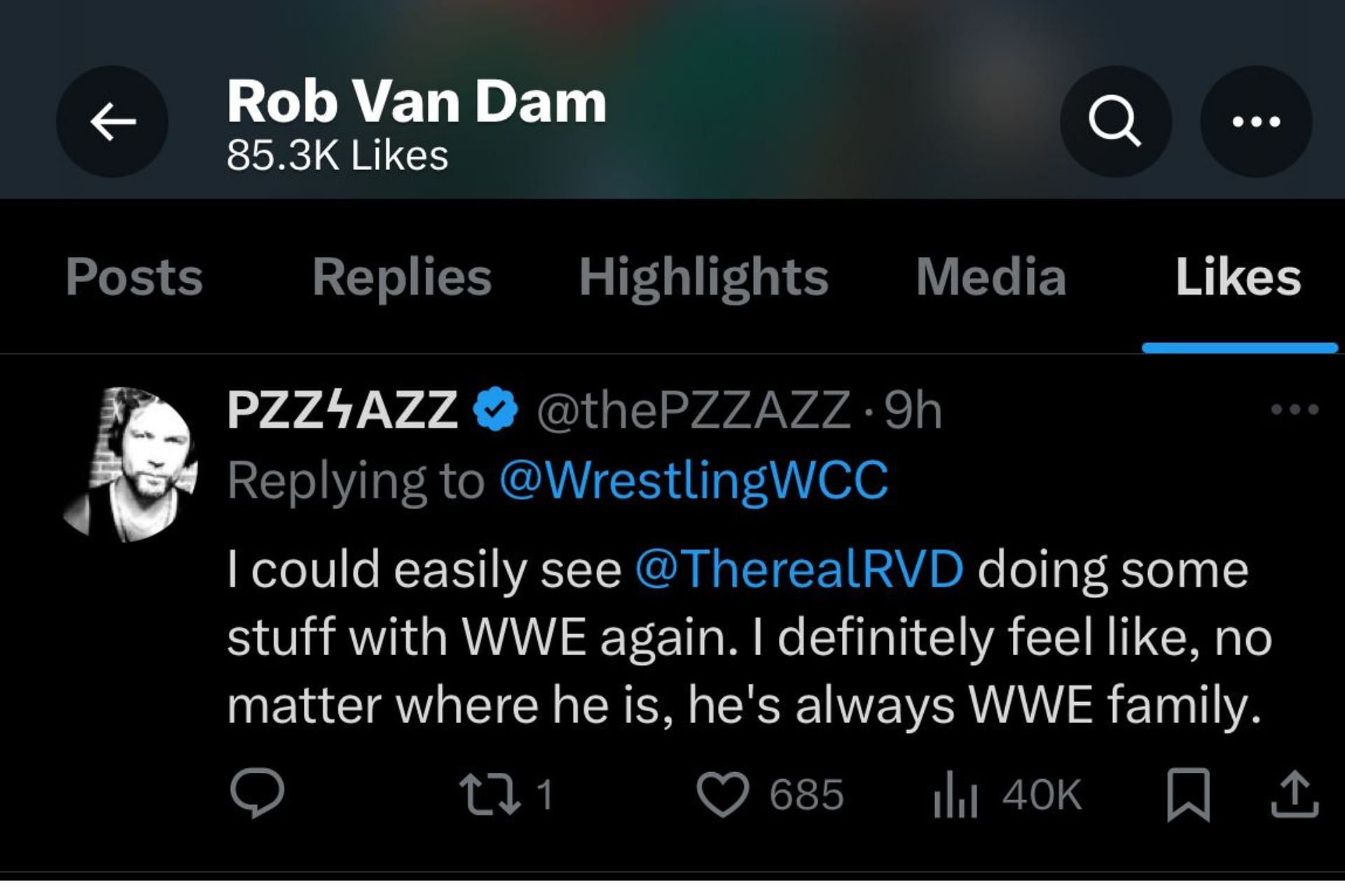 A former WWE wrestler stoked rumors of his returning to WWE with his social media activity