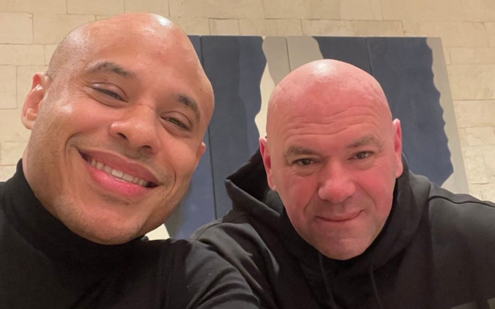 Ali Abdelaziz (left) has often expressed his admiration for UFC CEO Dana White (right) [Image courtesy: @aliabdelaziz on Instagram]