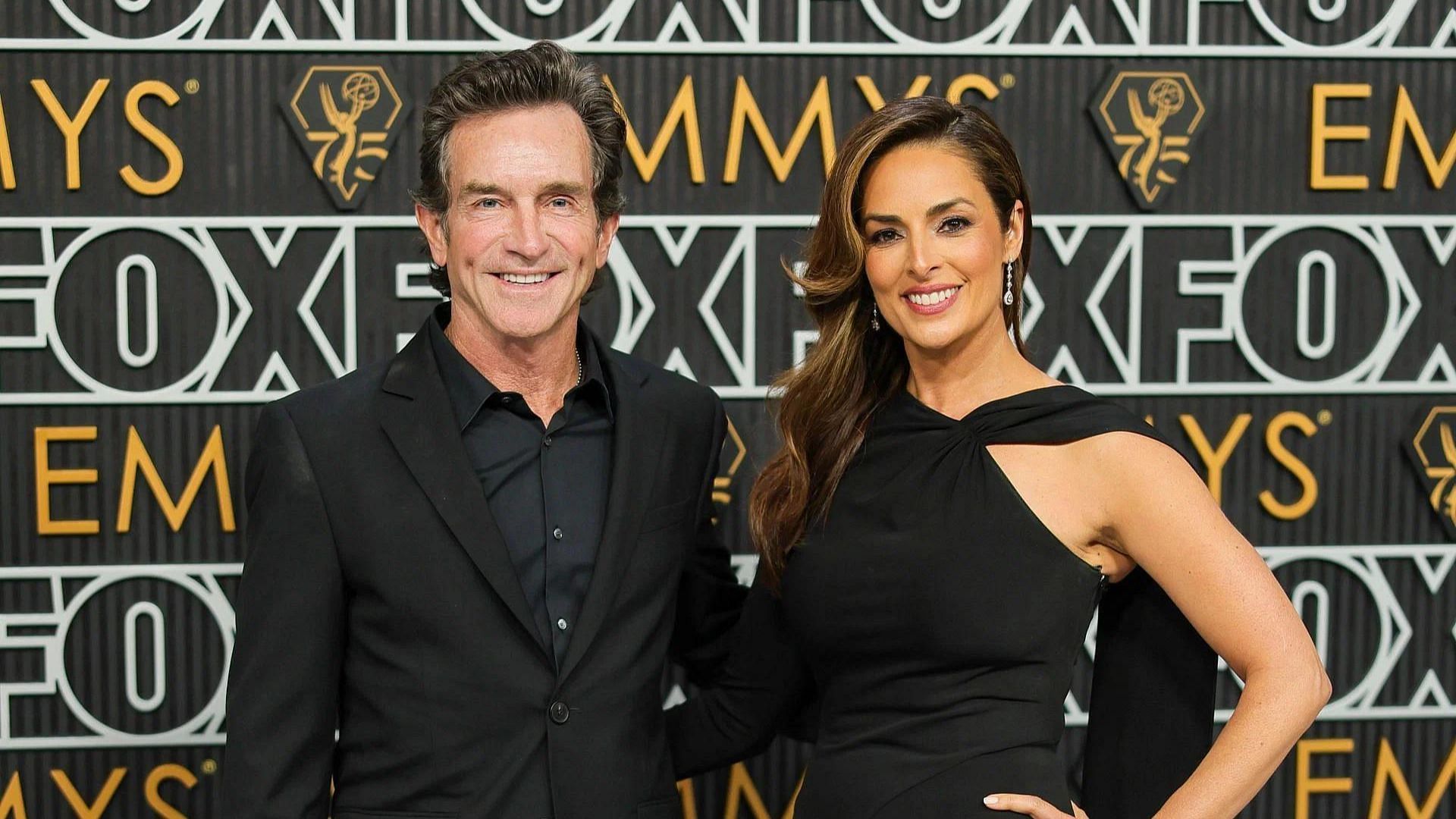 Survivor host Jeff Probst with his wife Lisa Ann Russell (Image via Neilson Barnard/Getty Images)