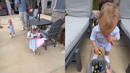 The Mahomeses' Easter egg hunt