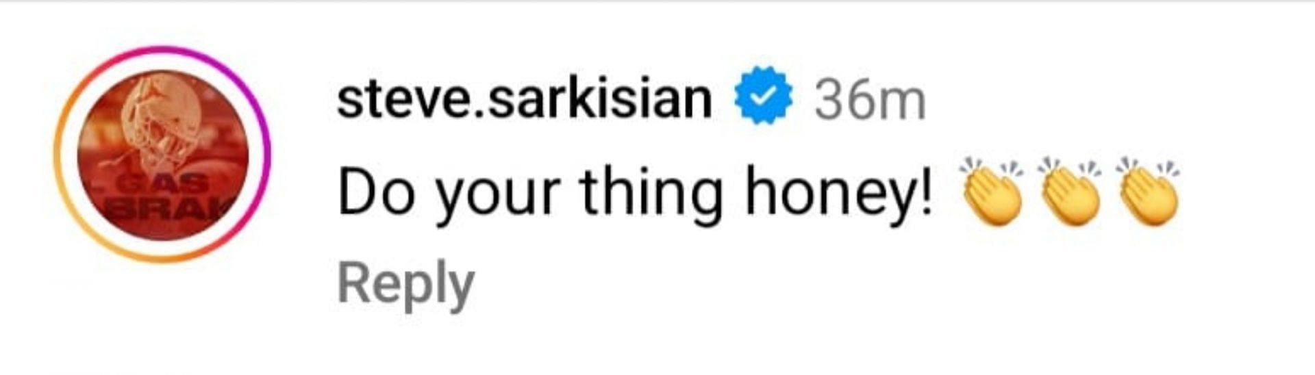 Steve Sarkisian&#039;s comment on the post.