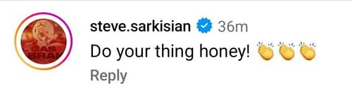 Steve Sarkisian's comment on the post.