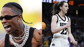 "Let’s go it’s turrrnntttt": $80M worth Travis Scott expresses excitement as $3.1M NIL-valued Caitlin Clark's Iowa faces off against LSU