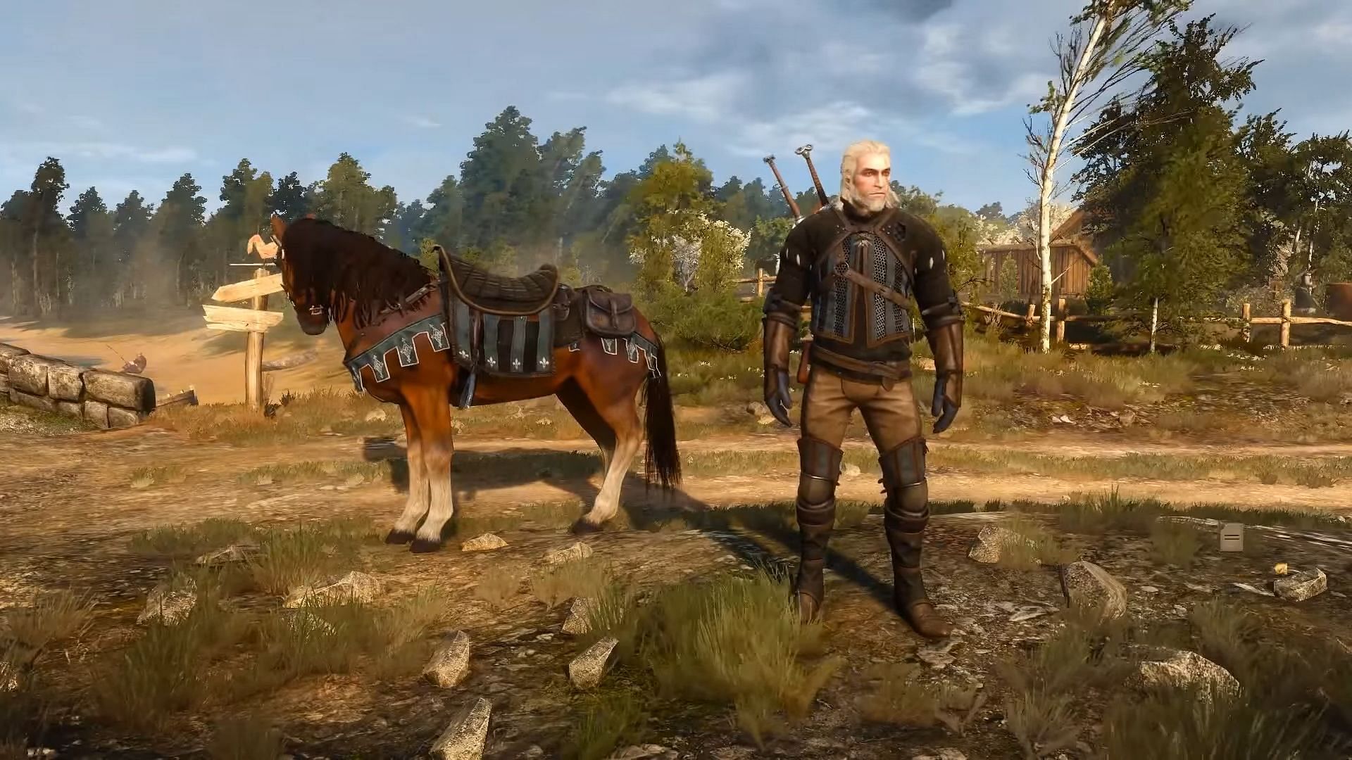 Geralt and Roach in Temerian armor (Image via CD Projekt Red || YouTube/CJake3)