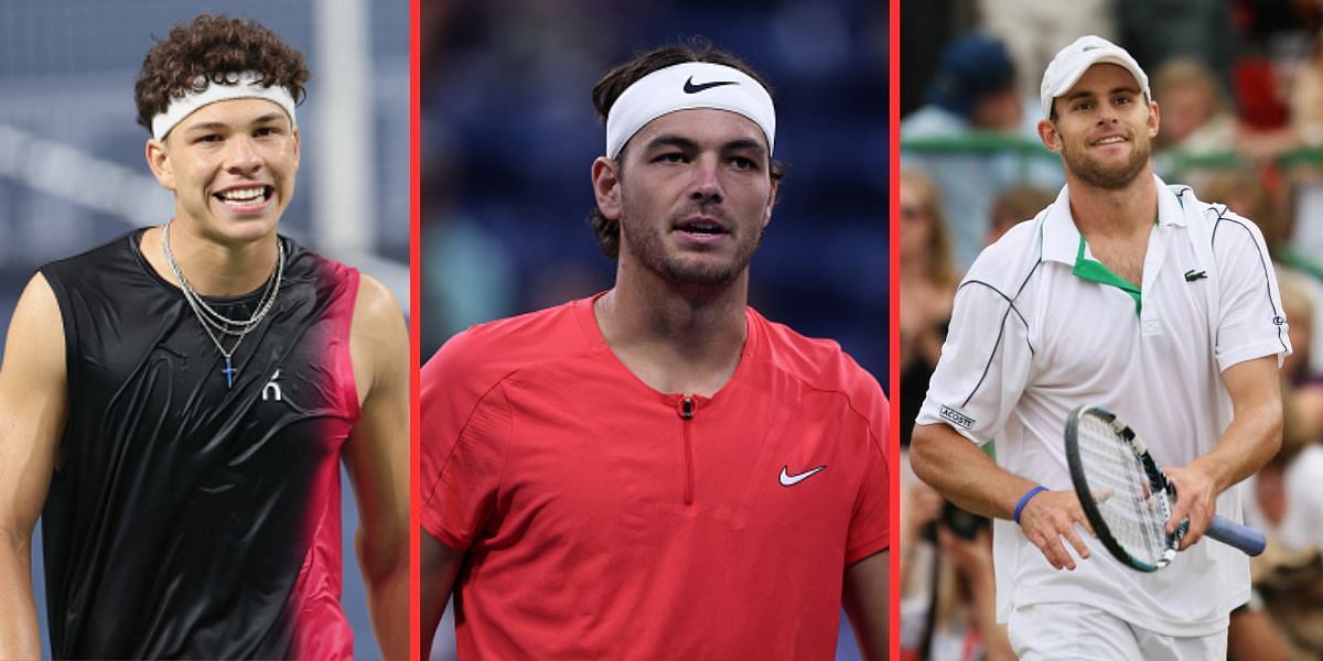 (From L-R) Ben Shelton, Taylor Fritz, and Andy Roddick