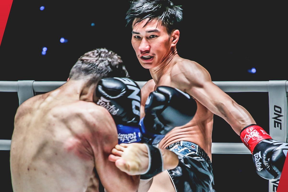 Tawanchai throwing a kick against Davit Kiria [Photo via: ONE Championship]