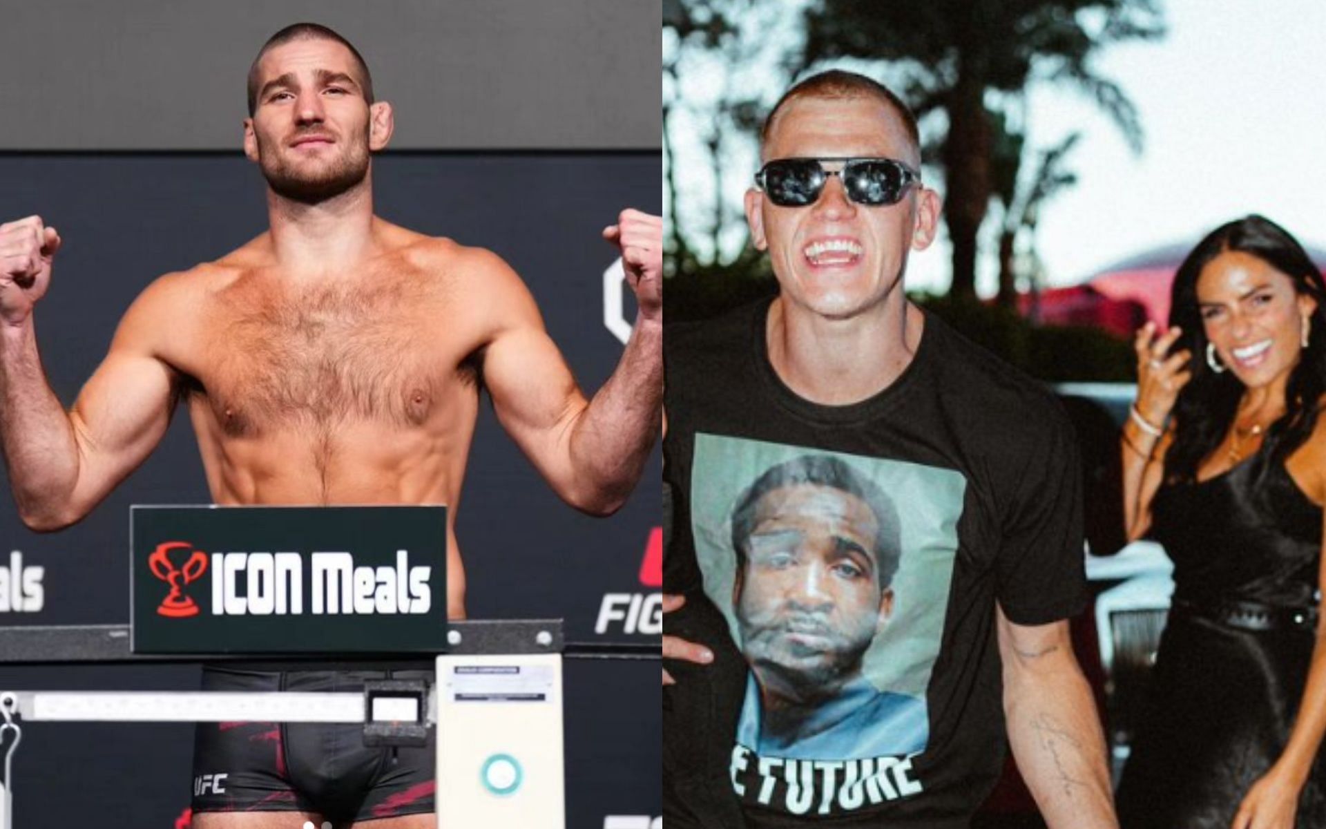 Sean Strickland has taken aim at Ian Garry and his wife again. [Images via @strickland_mma and @iangarry on Instagram]