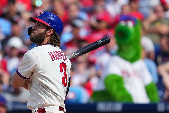 "Should've let Bryce Harper design the City Connect" - Fans impressed as Phillies star displays affection for team's mascot with special gear