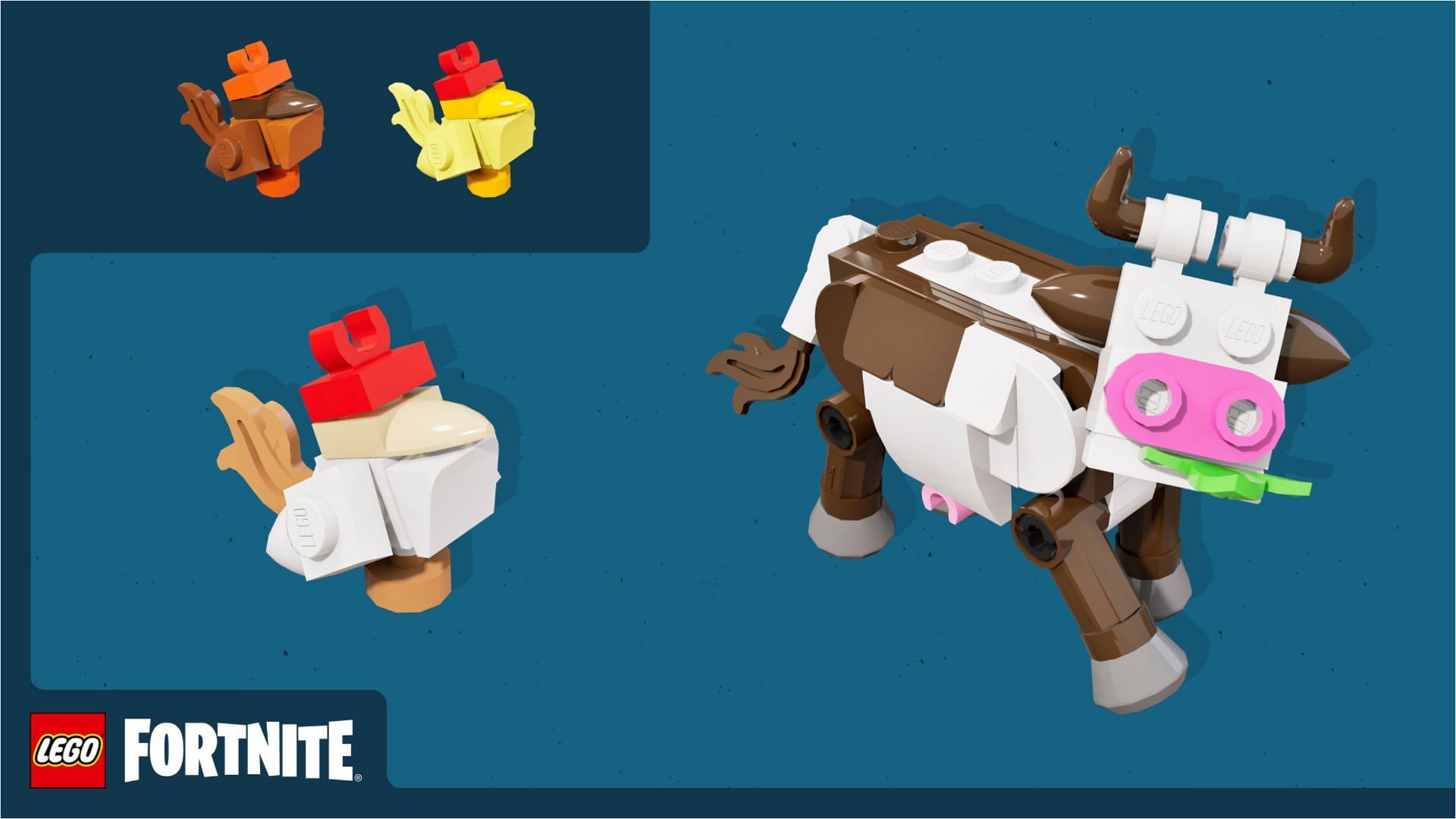 Animals in the LEGO Fortnite Farm Friends update (Image via Epic Games)