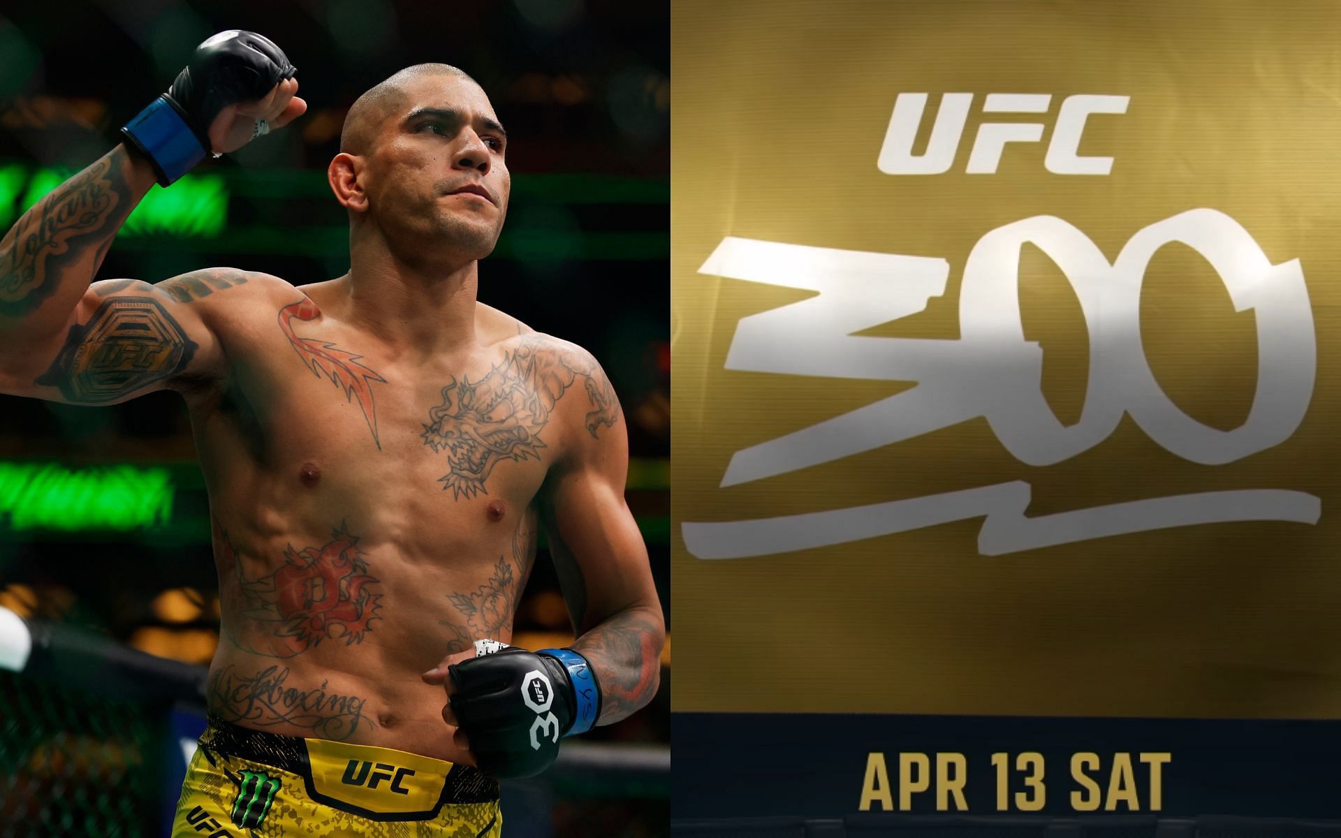 UFC light heavyweight champion Alex Pereira will compete in the main event of UFC 300 [Images courtesy: Getty Images and UFC on YouTube]