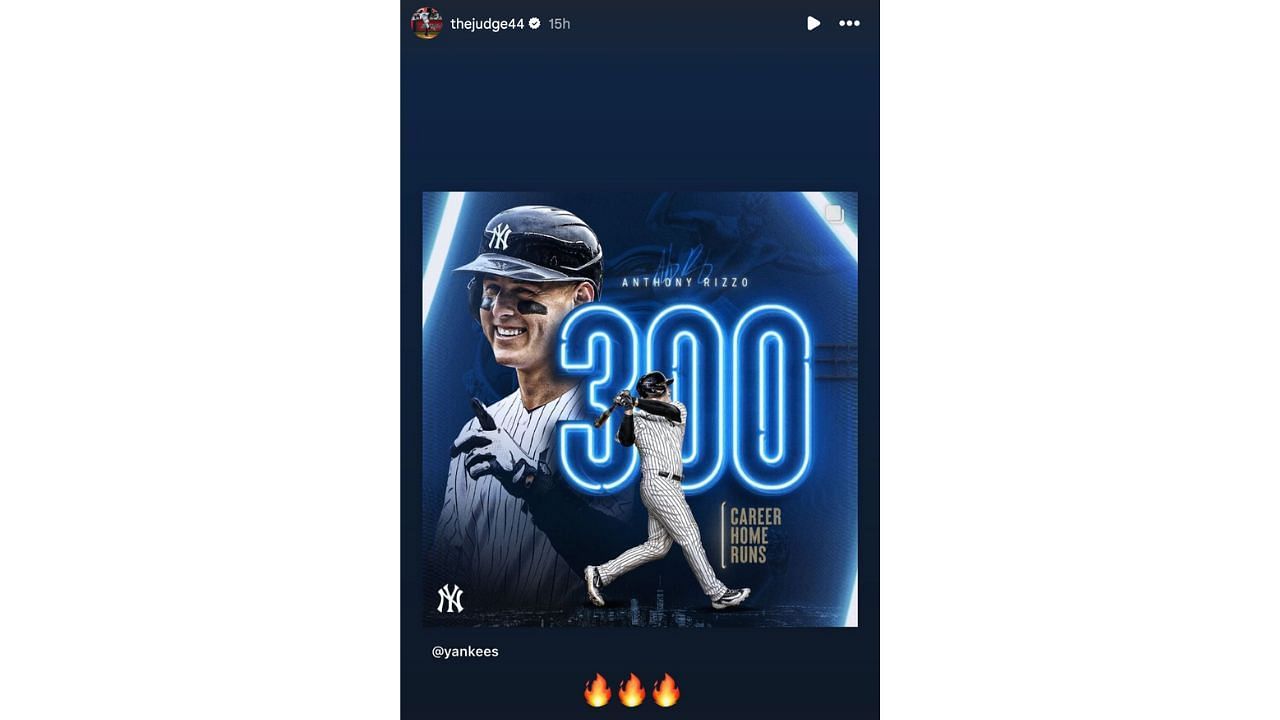 Aaron Judge gave Anthony Rizzo a shoutout