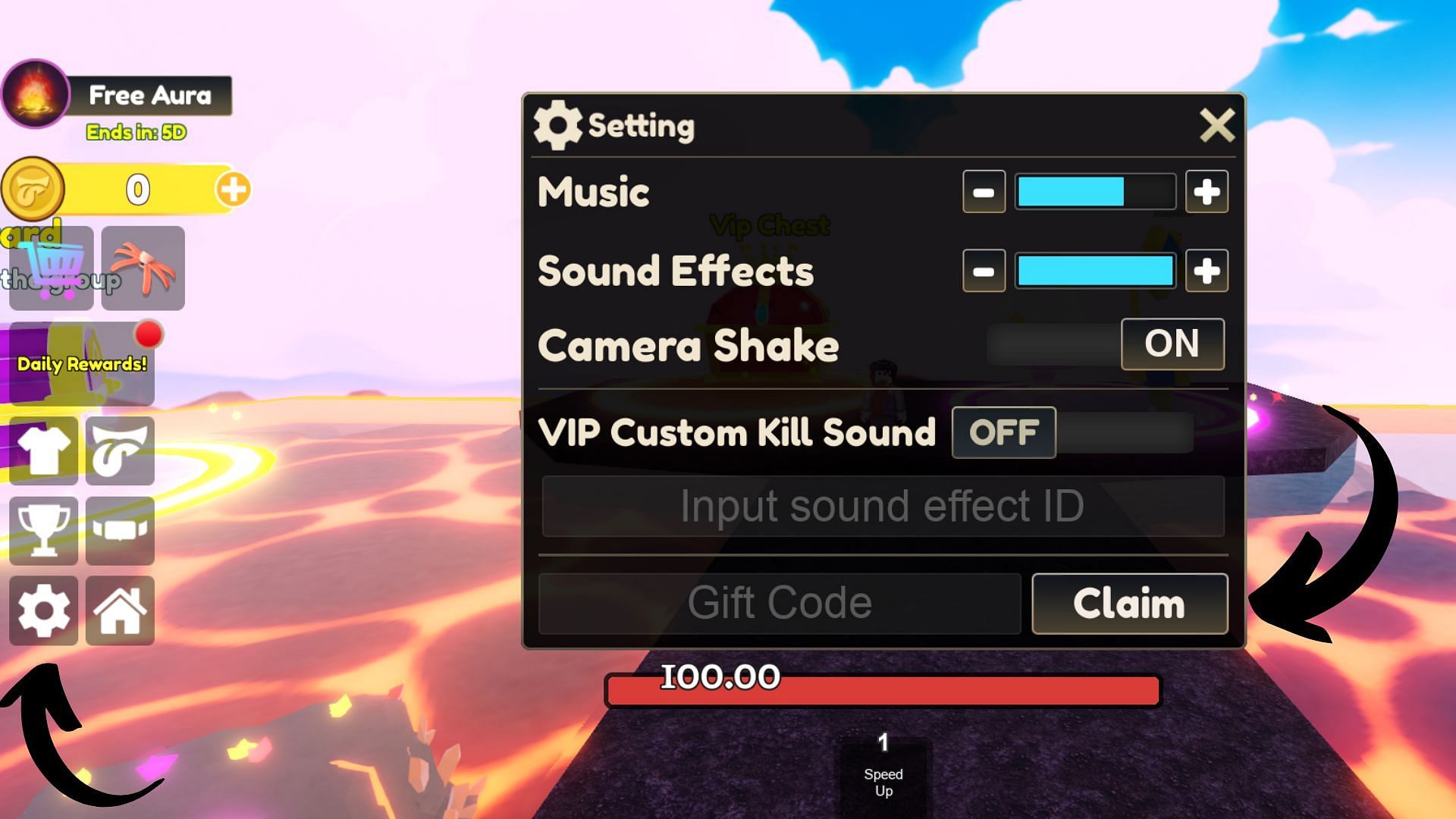 Redeem codes in Tongue Battles (Image via Roblox)