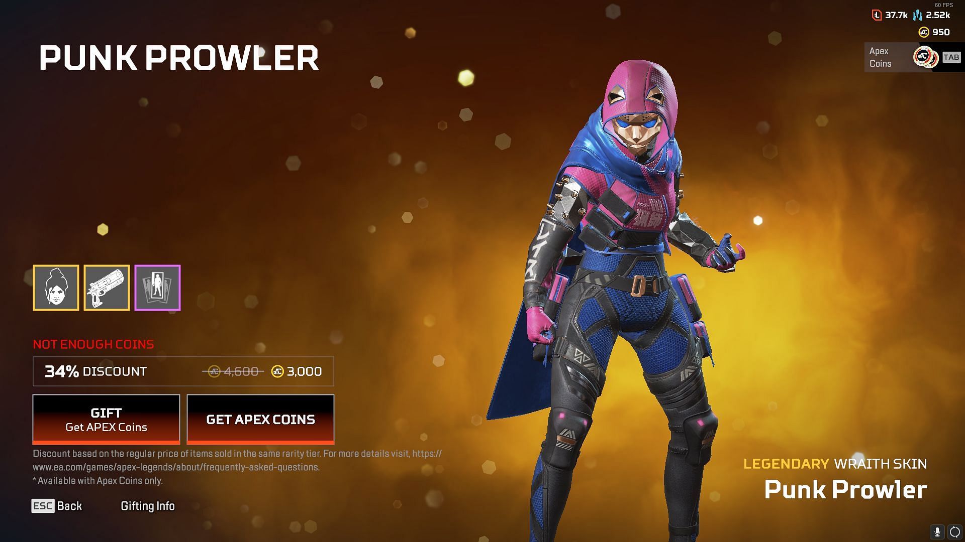 Punk Prowler Wraith Legendary skin (Image via Respawn Entertainment)