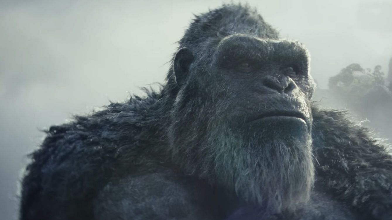 Kong in Godzilla x Kong: The New Empire (Image via Warner Bros Pictures, Godzilla x Kong The New Empire Trailer 2, 01:17)
