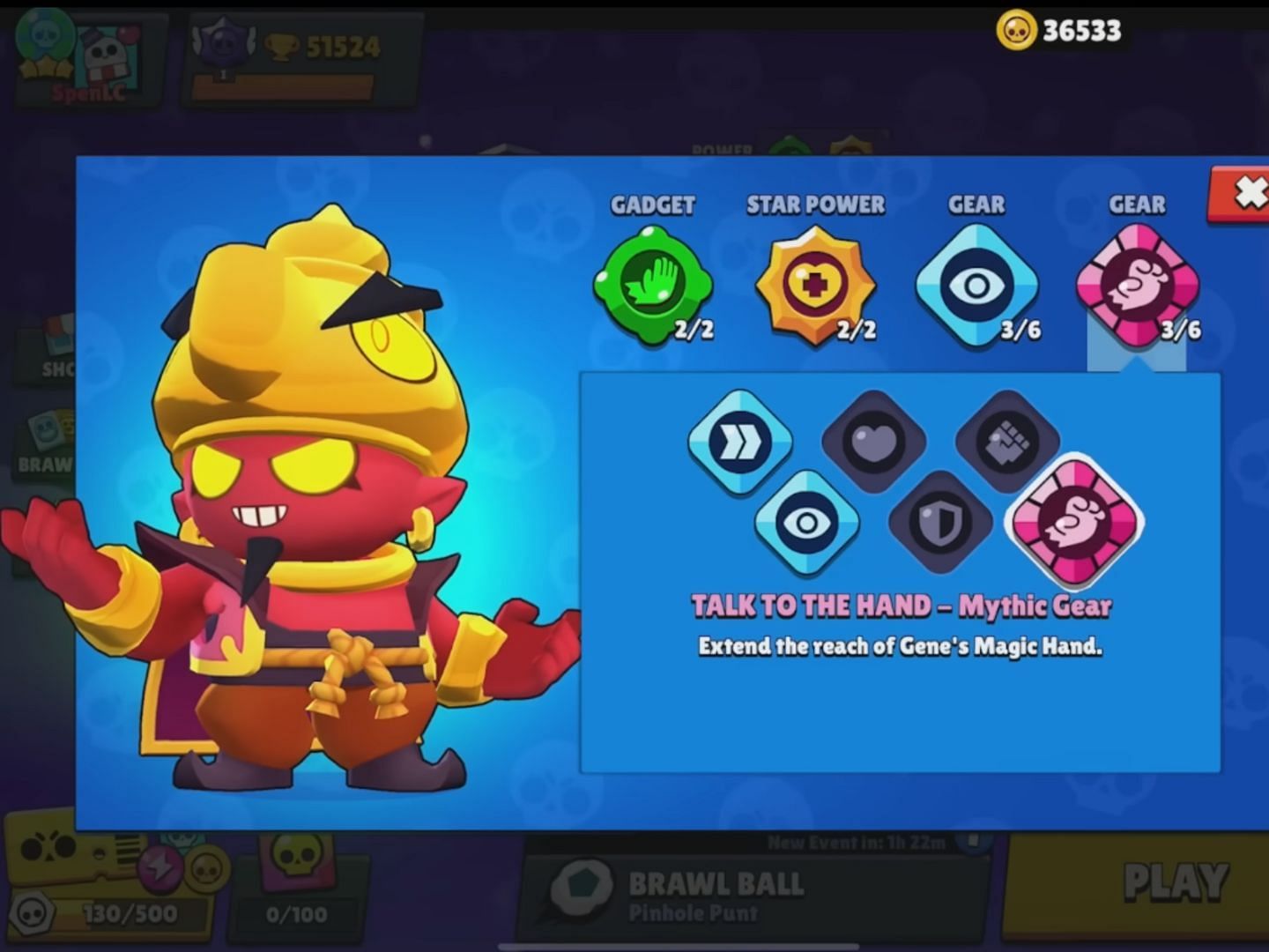 Talk to the Hand Mythic Gear (Image via Supercell)