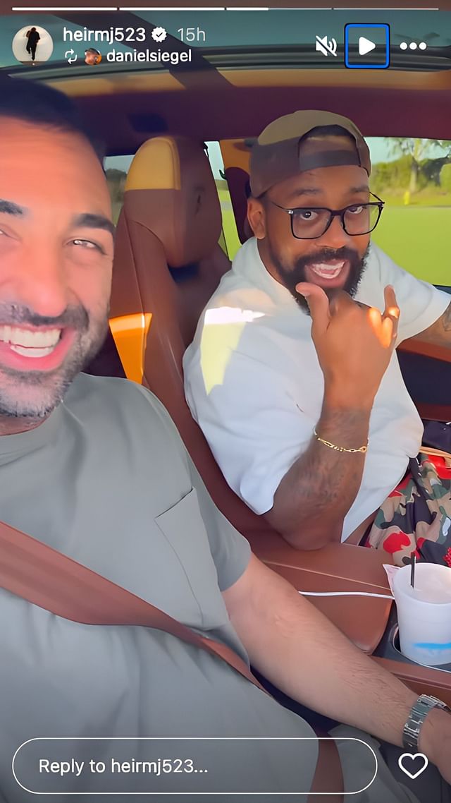 Marcus Jordan rolls up to dad's golf 'paradise' Grove XXIII in $241,843 Lambo