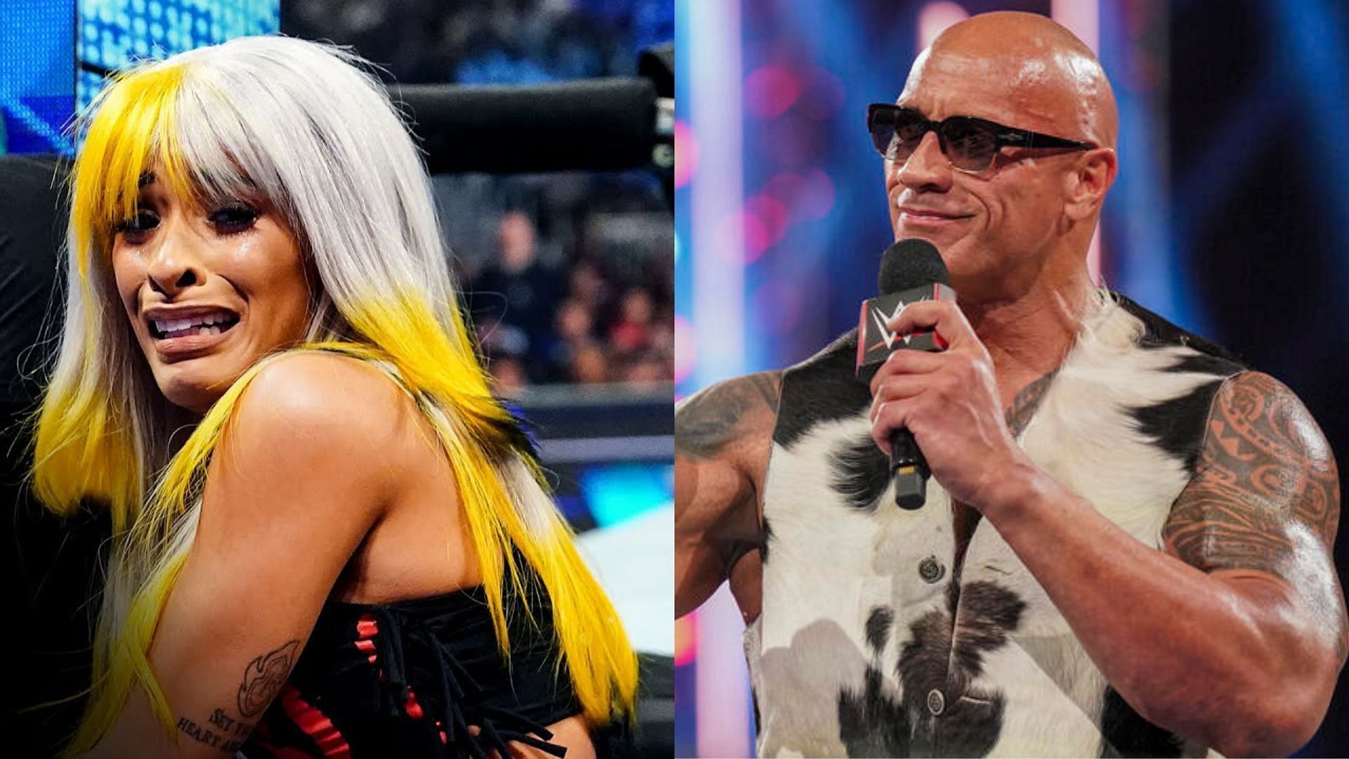 Zelina Vega reacted to a photo featuring The Rock with a WWE star