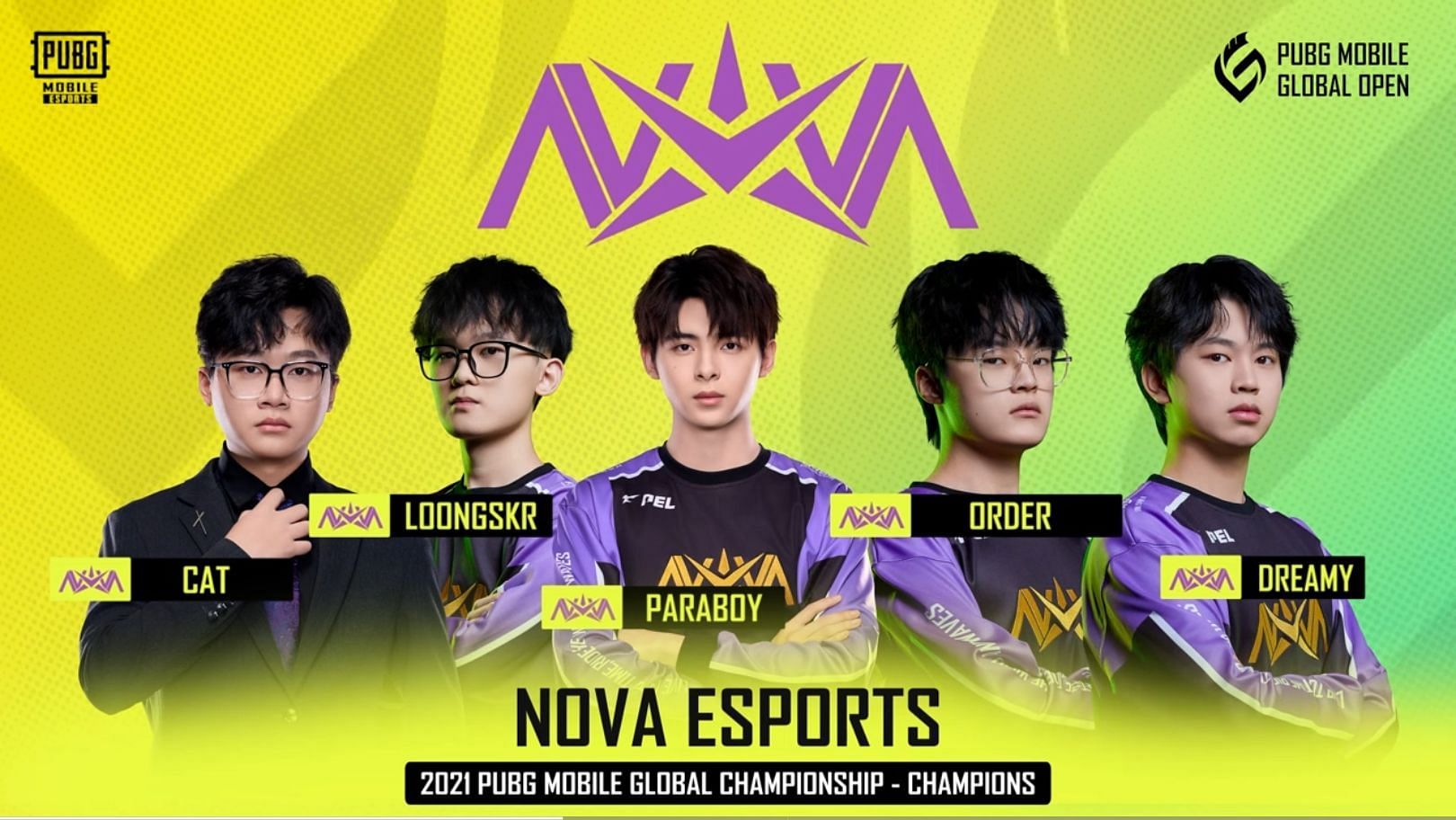 Nova Esports announced its roster for PMGO 2024 (Image via PUBG Mobile)
