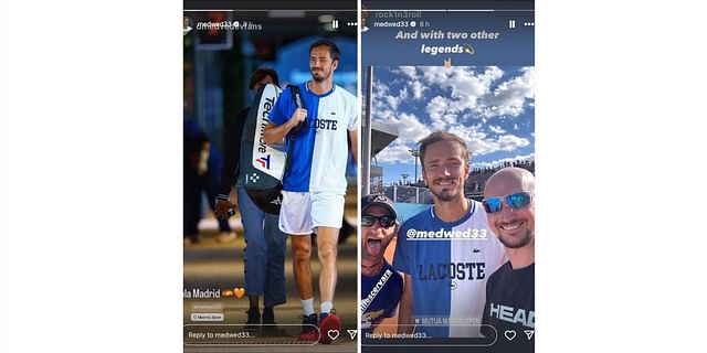 Daniil Medvedev&#039;s Instagram stories