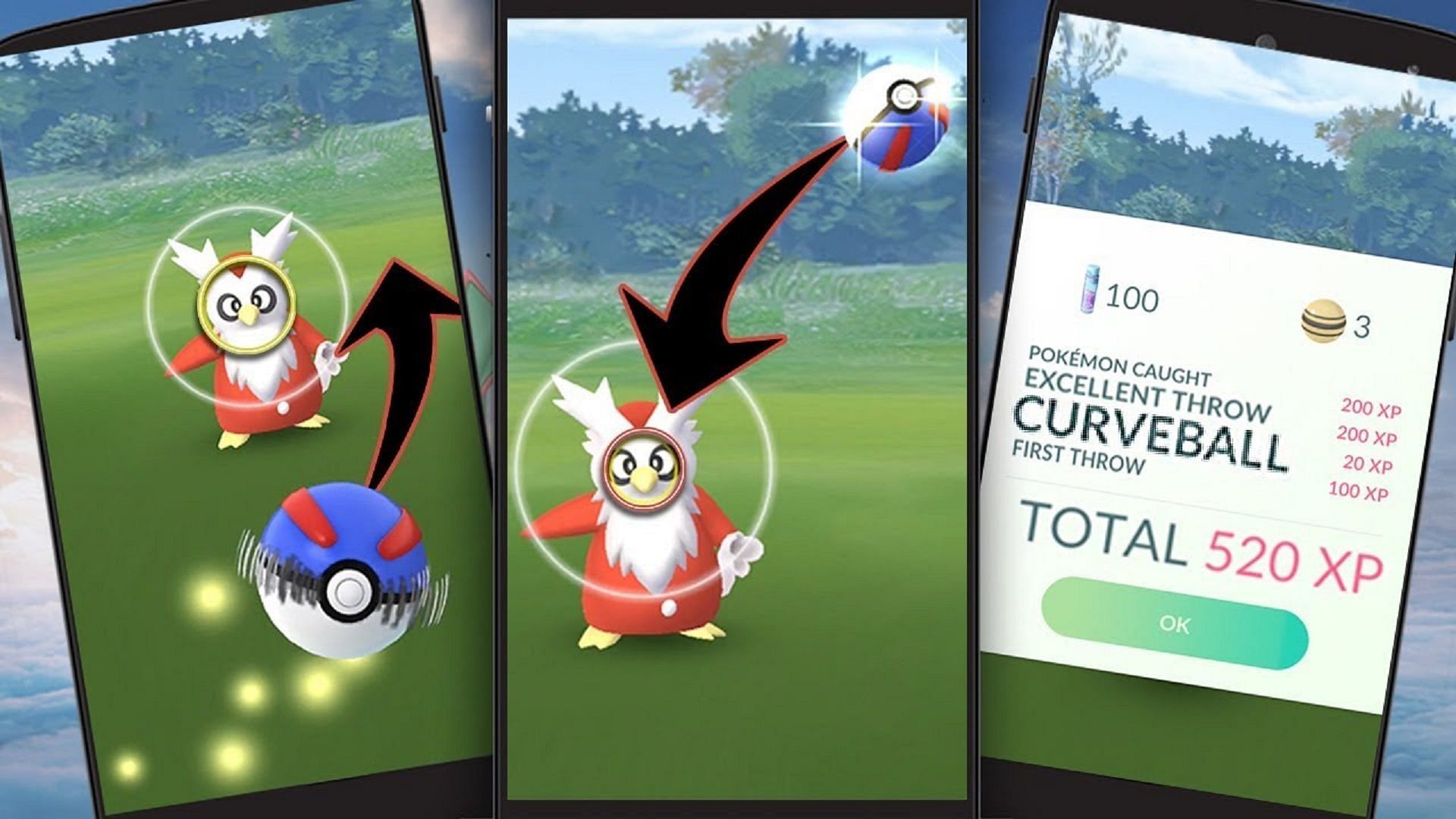 This Pokemon GO throwing technique can be incredibly helpful for curveball throws (Image via The Trainer Club/YouTube)