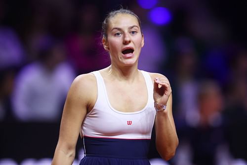 Marta Kostyuk at the 2024 Porsche Tennis Grand Prix Stuttgart