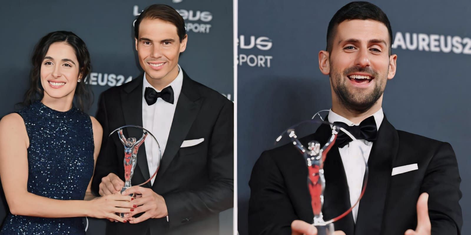 Rafael Nadal with wife Maria, and Novak Djokovic win big at Laureus World Sports Awards