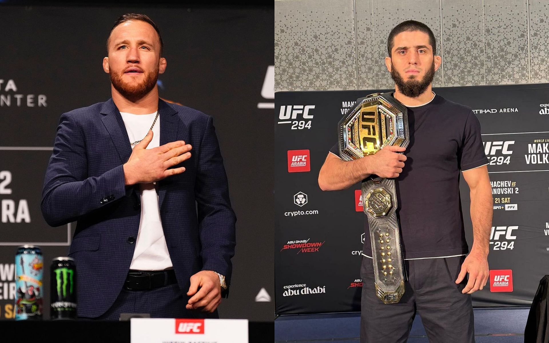 Justin Gaethje (left) on potential fight against Islam Makhachev (right) [Images courtesy: @justin_gaethje and @islam_makhachev on Instagram]