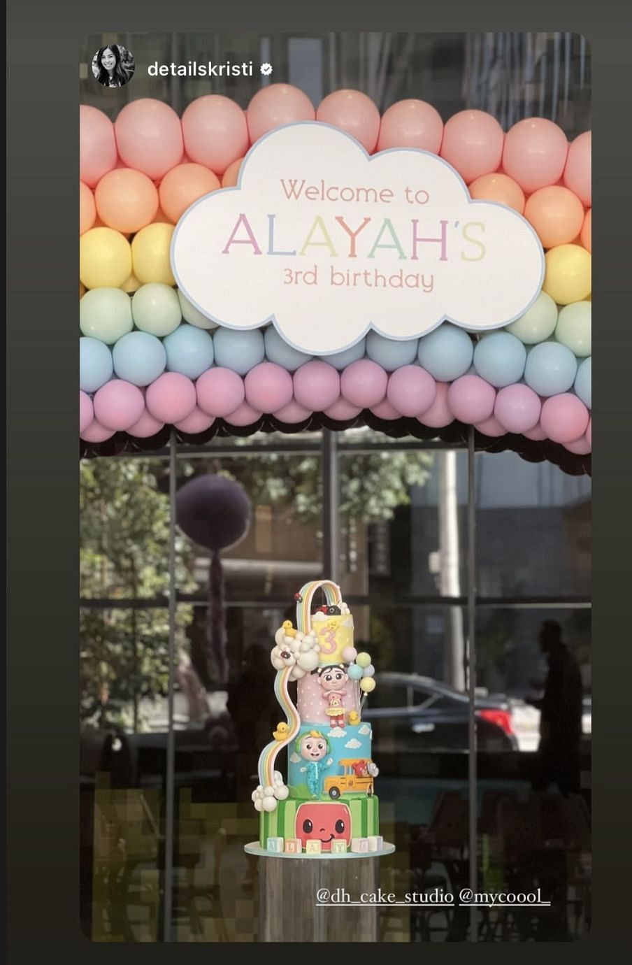 The birthday cake for little Alayah