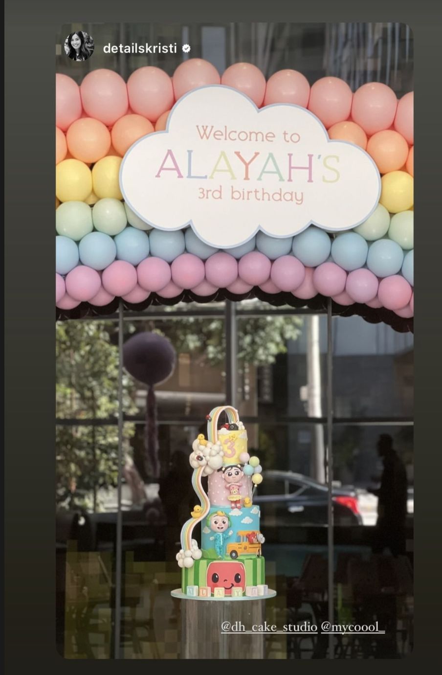 The birthday cake for little Alayah