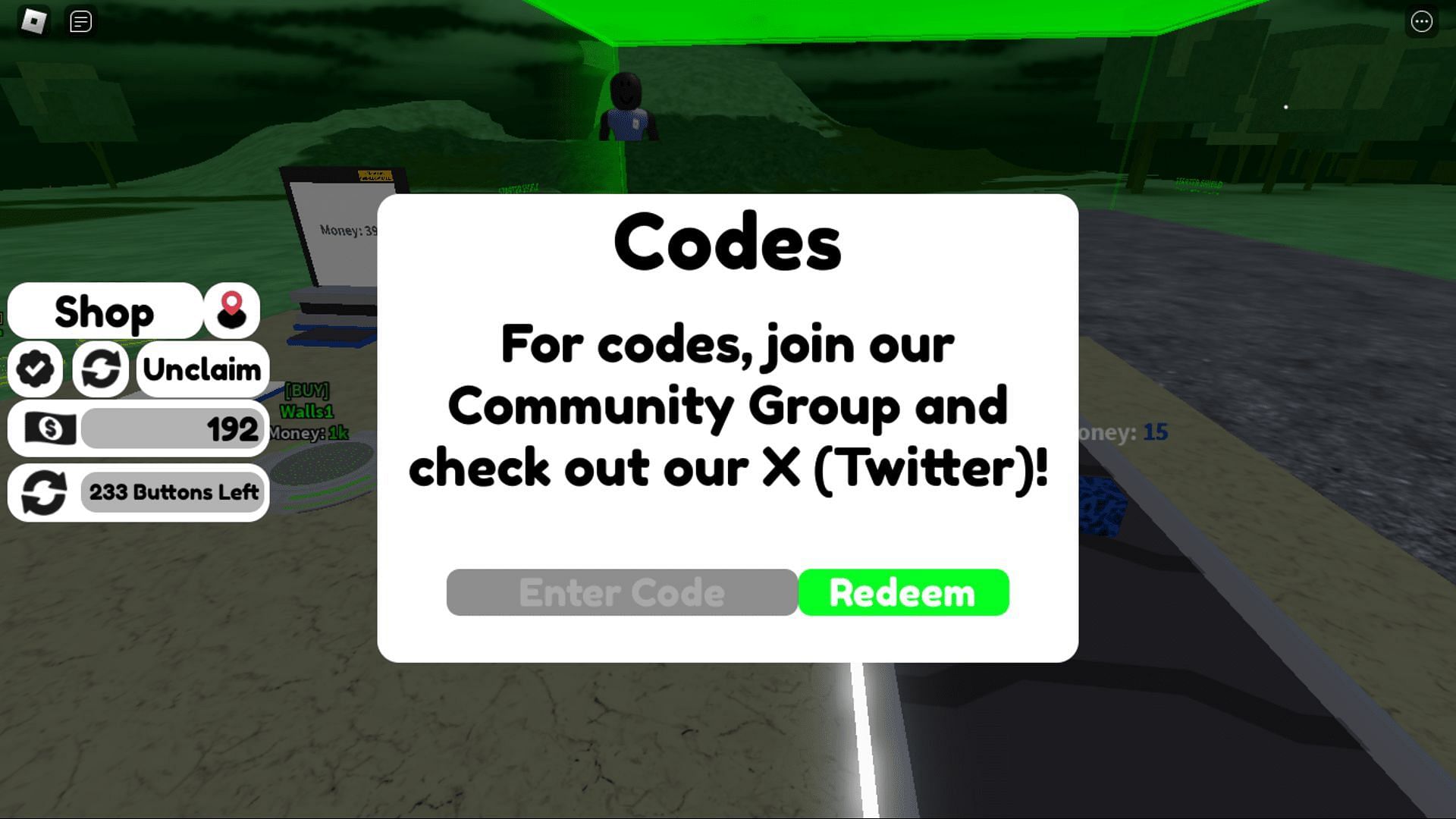Redeem codes in Military Facility Tycoon 2 with ease (Image via Roblox)