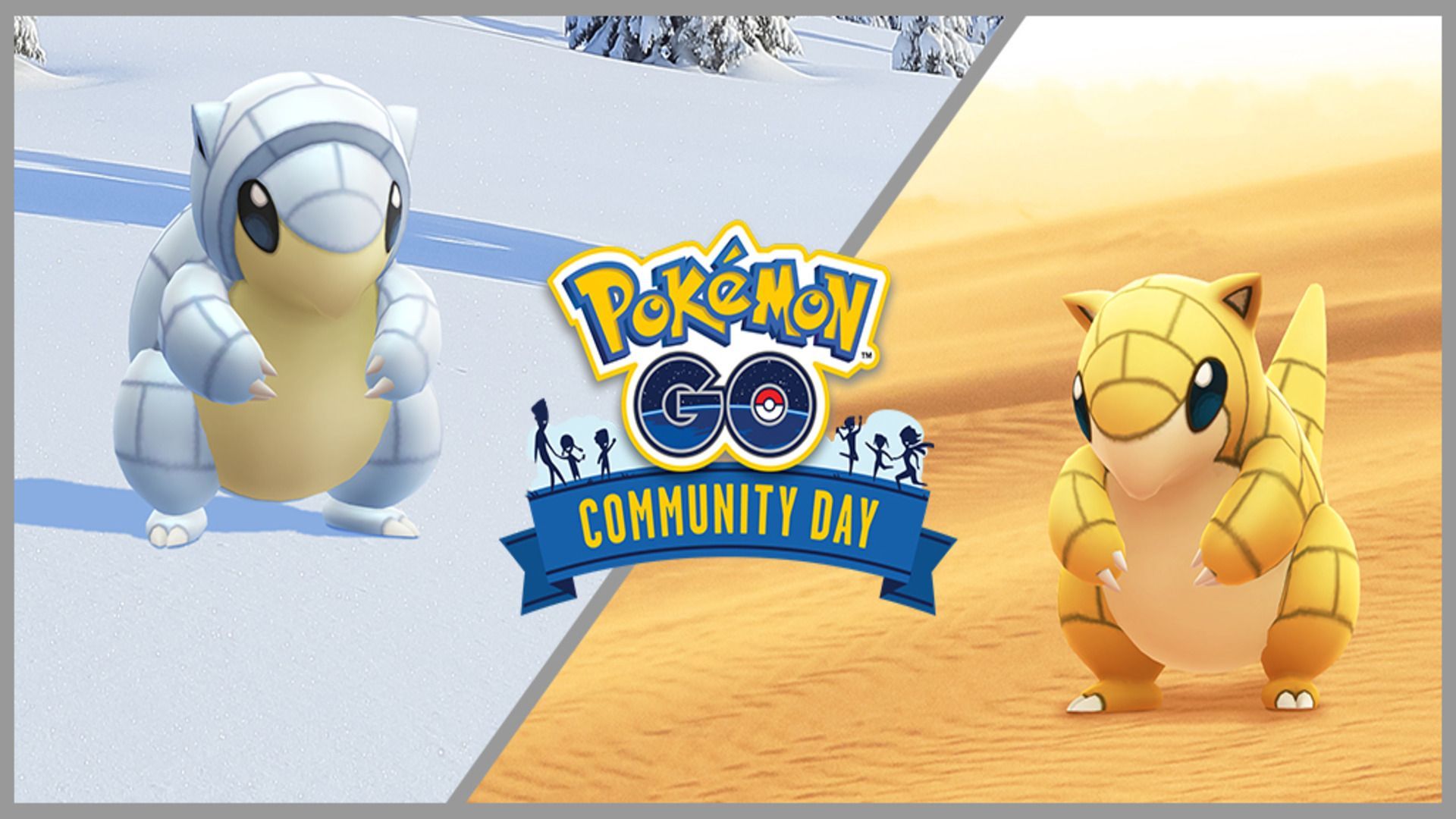 Sandshrew's Community Day featured both its base form, and its Alolan variant (Image via Niantic)