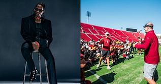 WATCH: $80 million worth Travis Scott shows up for Lincoln Riley’s USC crew for electrifying practice session during offseason