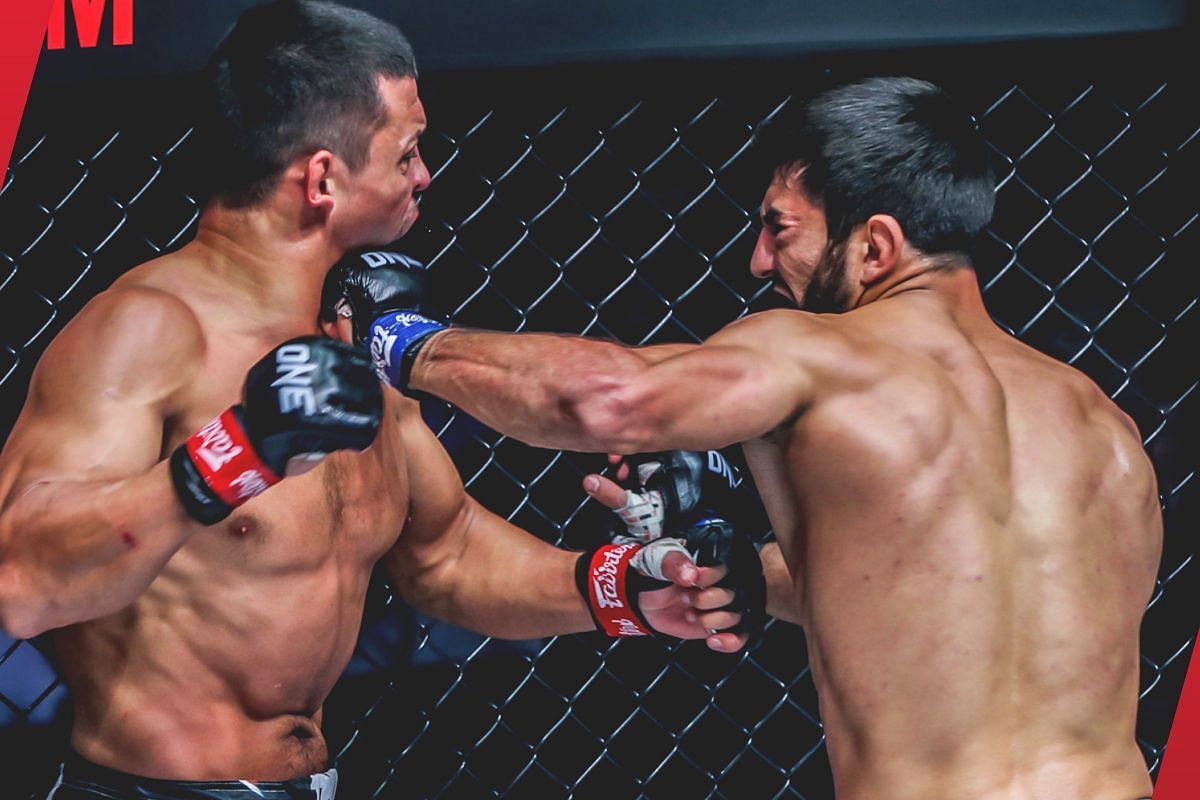 Halil Amir lands a big blow against Timofey Nastyukhin [Photo via: ONE Championship]