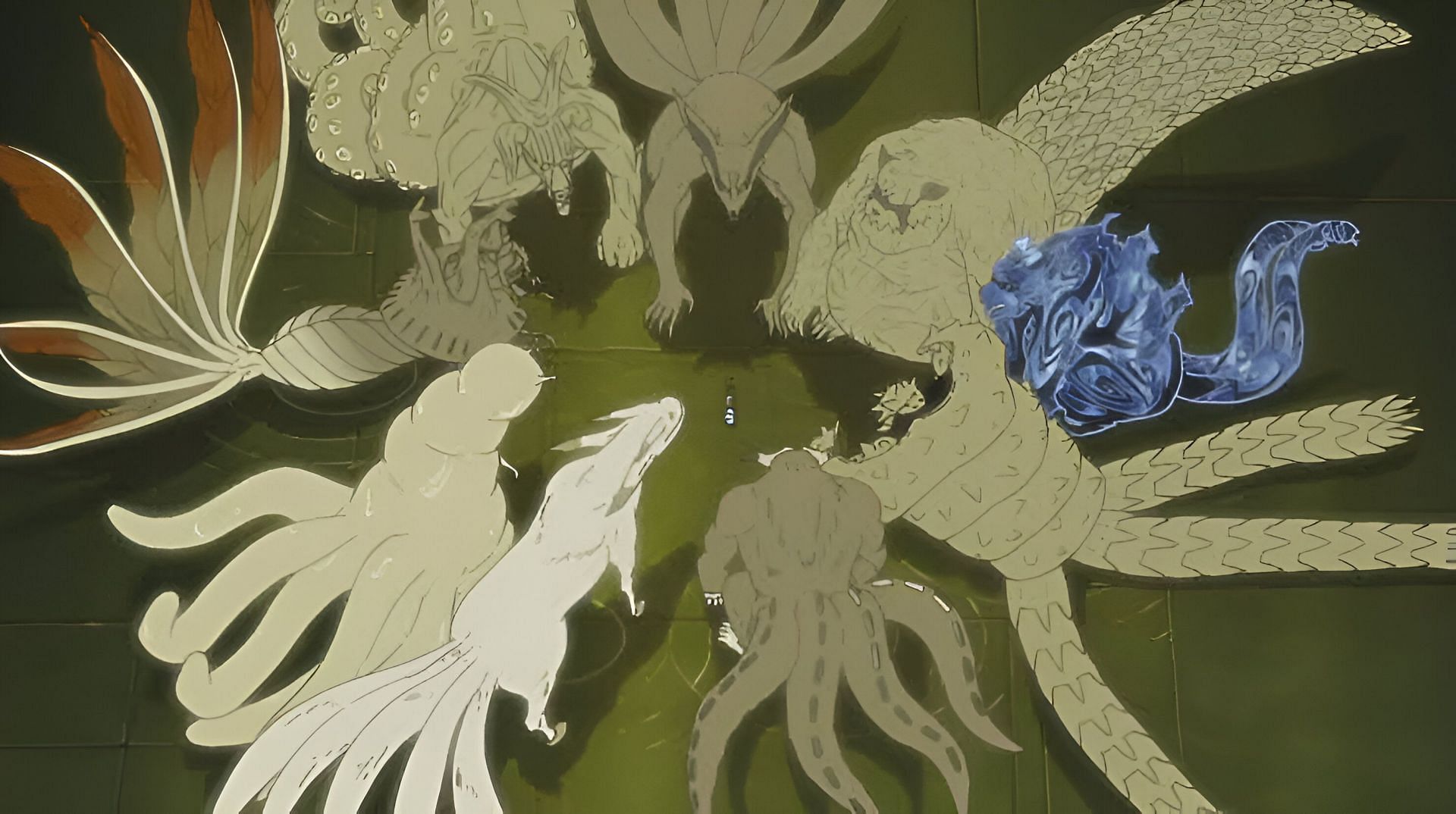The tailed beasts as seen in the anime (Image via Studio Pierrot)