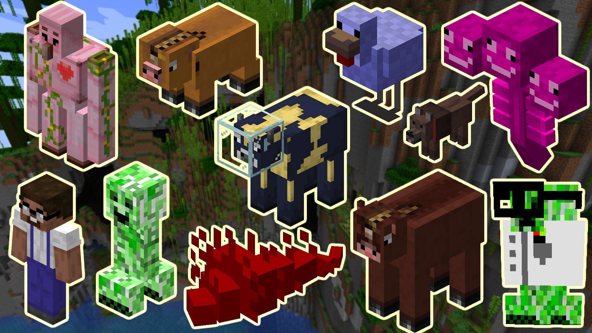 There have been a lot of joke mobs added to the game over the years (Images via Mojang)