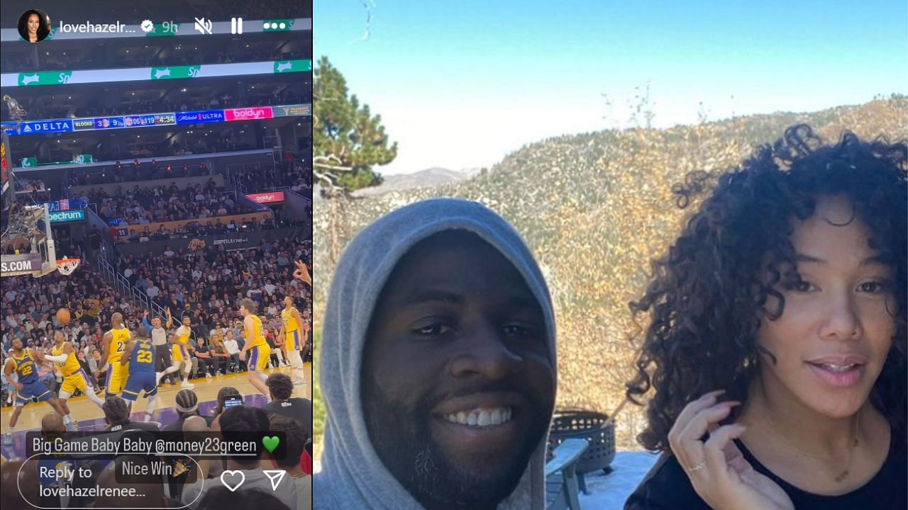 Hazel Renee posted a message for Draymond Green after the Golden State Warriors blew away the LA Lakers on Tuesday.