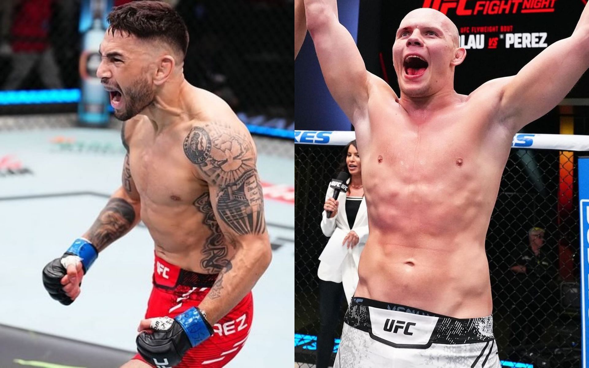 Alex Perez (left) and Bogdan Guskov (right) emerged victorious in the headlining matches of UFC Vegas 91 [Images courtesy: @alexperezmma and @bogdancarevich on Instagram]