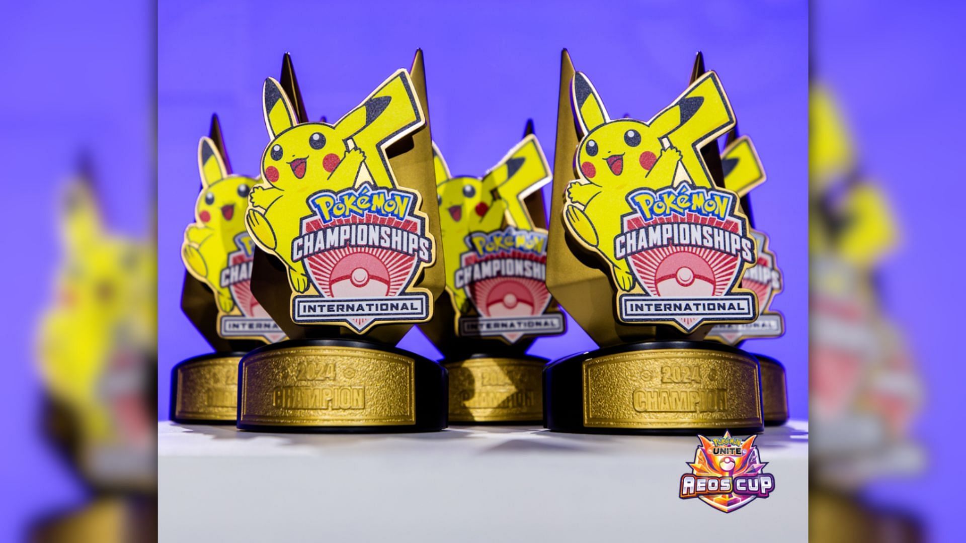 Trophies presented to the winners of the competition (Image via The Pokemon Company)