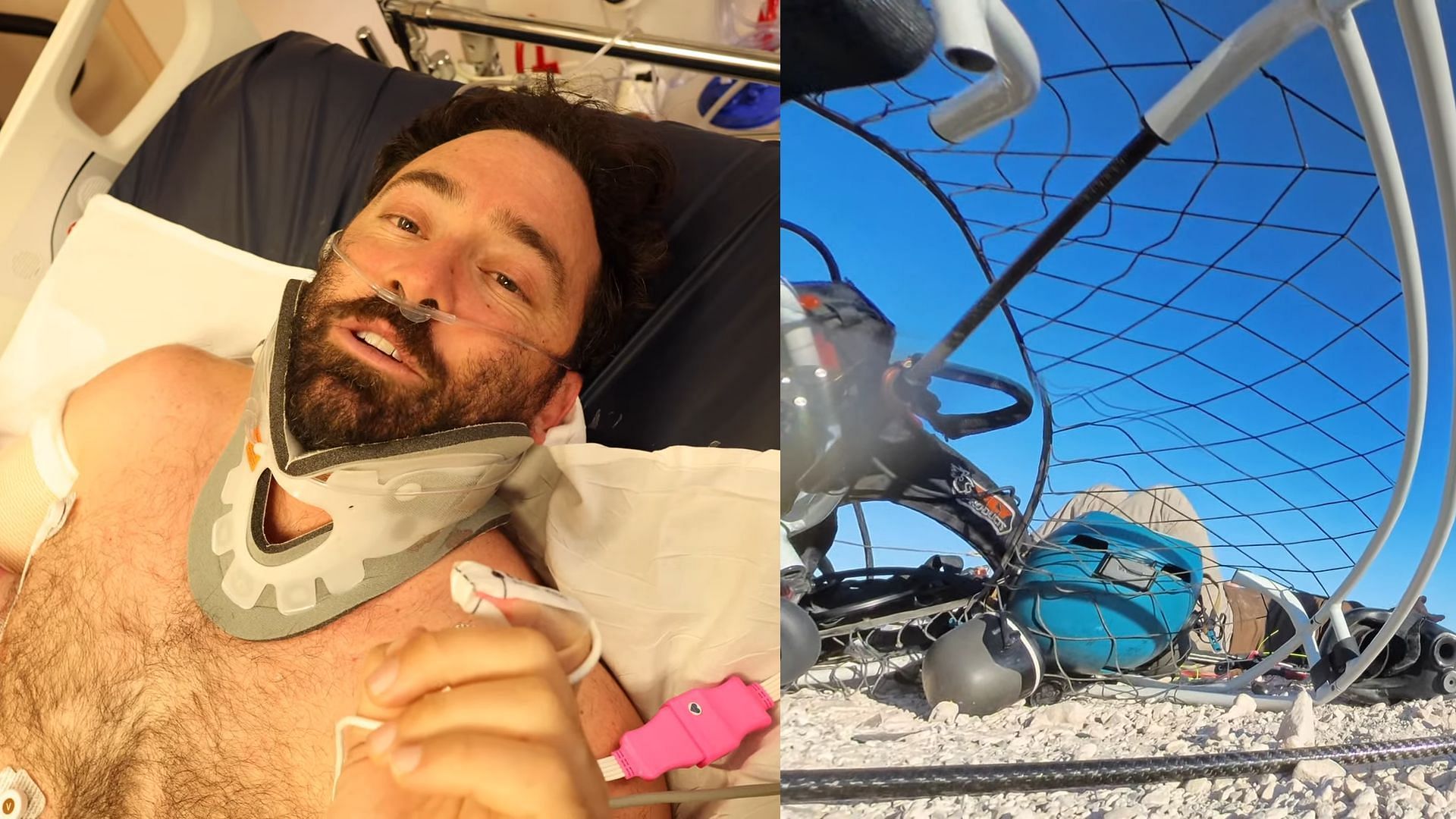 YouTuber hospitalized after paraglider crash (Image via Anthony Vella/YouTube)