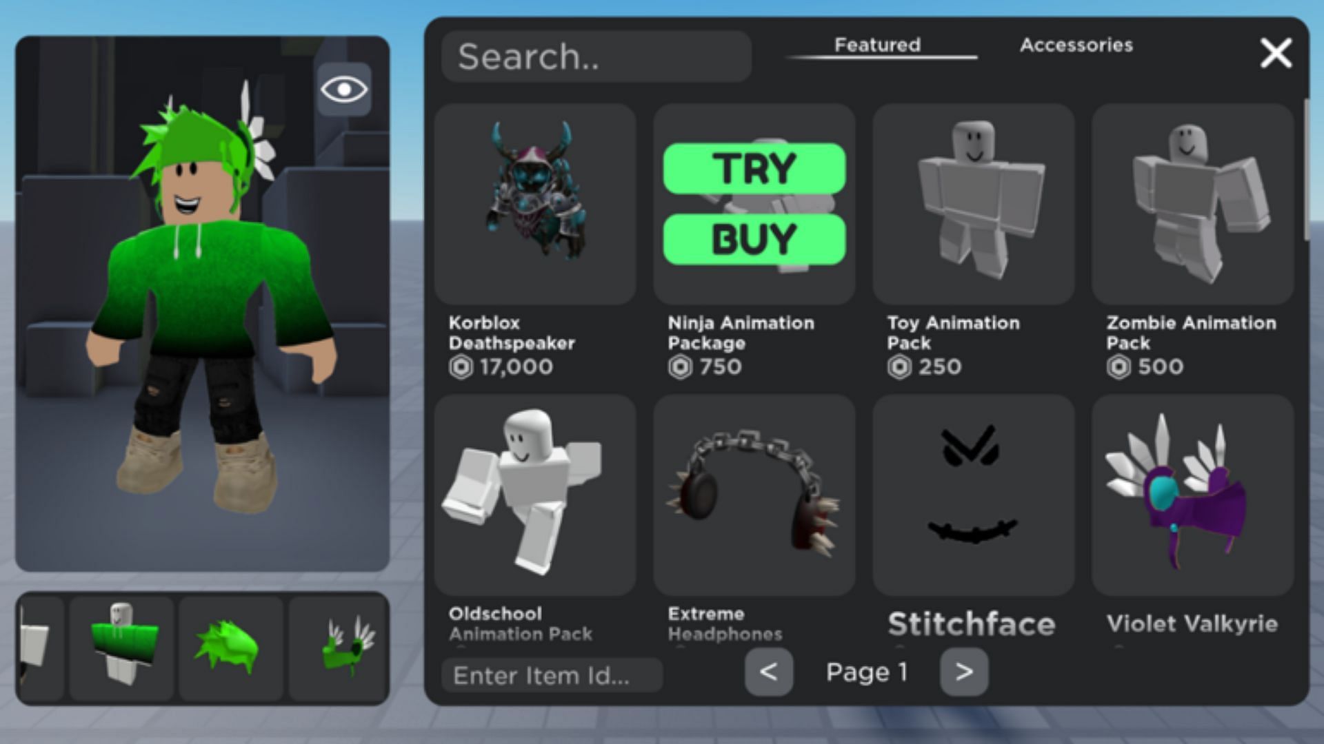 ItsMuneeb&#039;s avatar in Catalog Avatar Creator (Image via Roblox)