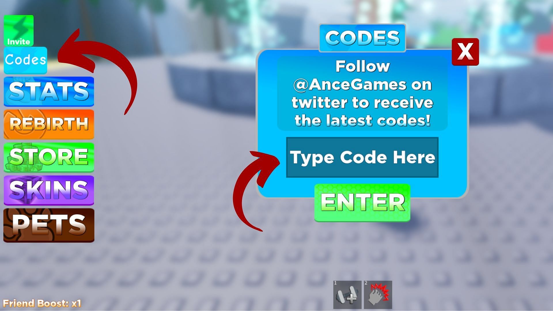 Redeem the latest codes in Strong Muscle Simulator 2 (Image via Roblox || Sportskeeda)